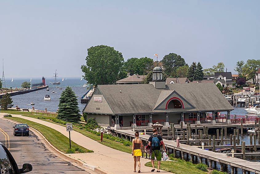 The marina in South Haven, Michigan