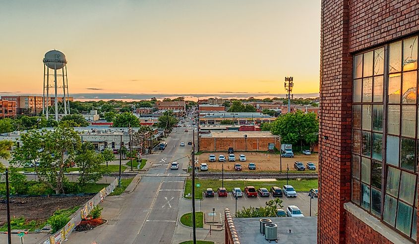 Sunset over Downtown McKinney, Texas