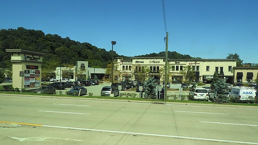 Looking north on a sunny midday