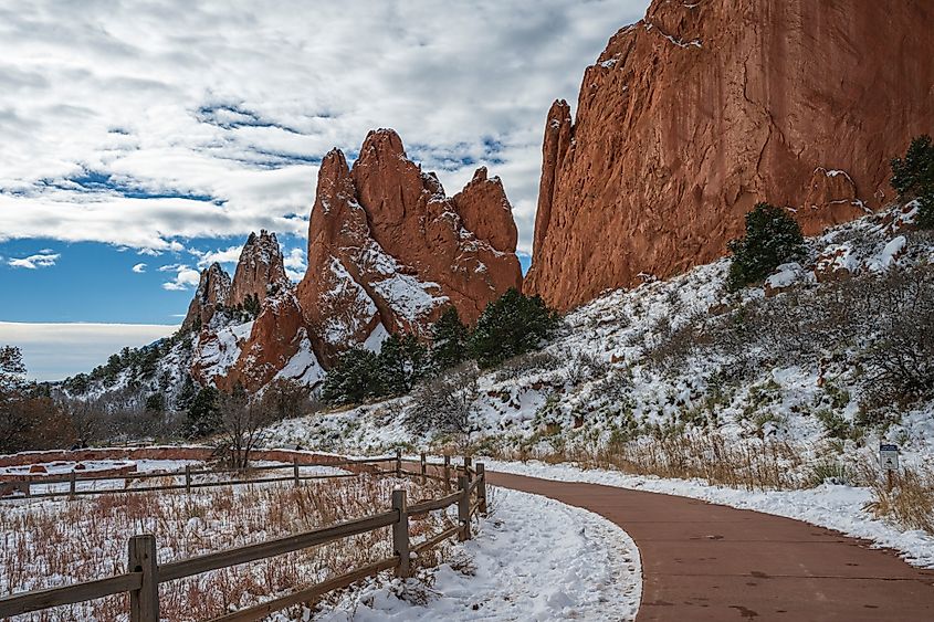 Boardwalk through the Garden of the Gods, Colorado.