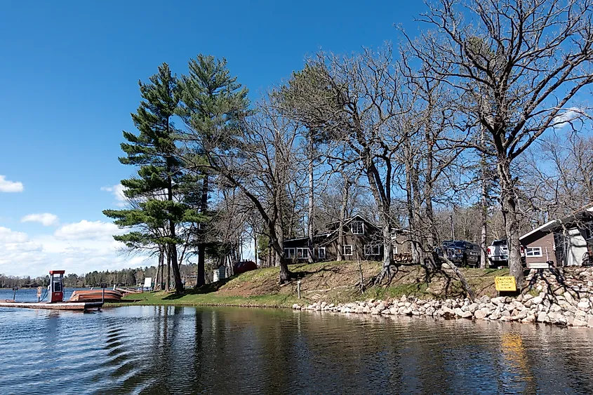 Shoreline of Gull Lake in Nisswa, Minnesota.