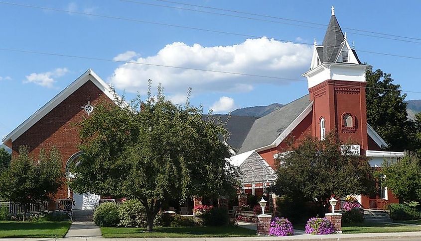 A historical chapel in Eden, Utah.