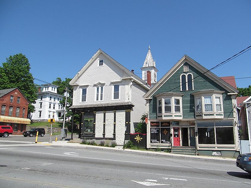 Street view in Gorham, Maine