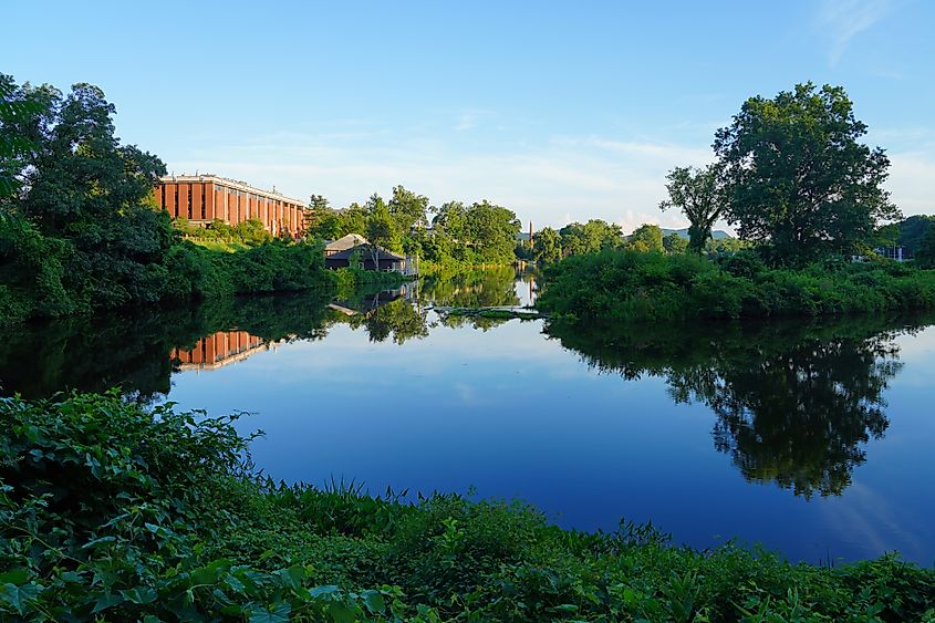 View of the campus of Smith College, a private liberal arts women's college in Northampton, Massachusetts. Editorial credit: EQRoy / Shutterstock.com