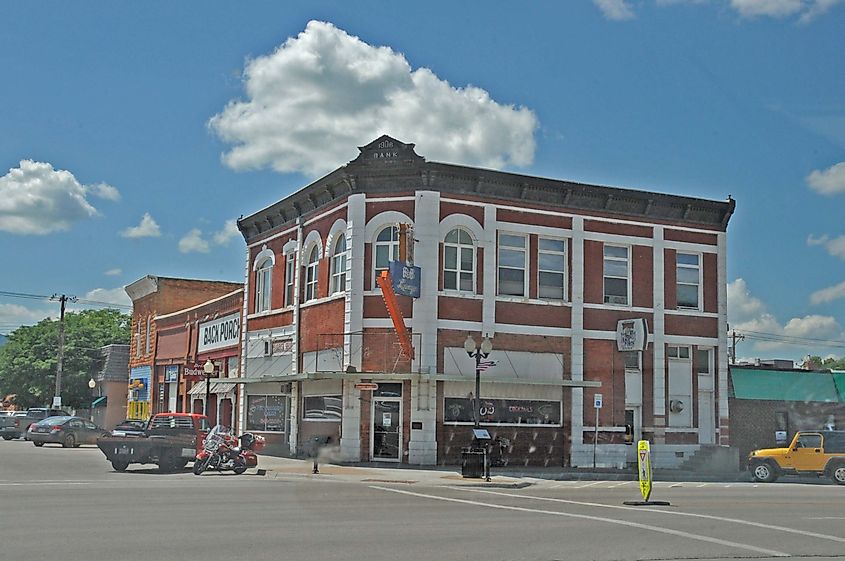 Historic commercial district of Spearfish, South Dakota.