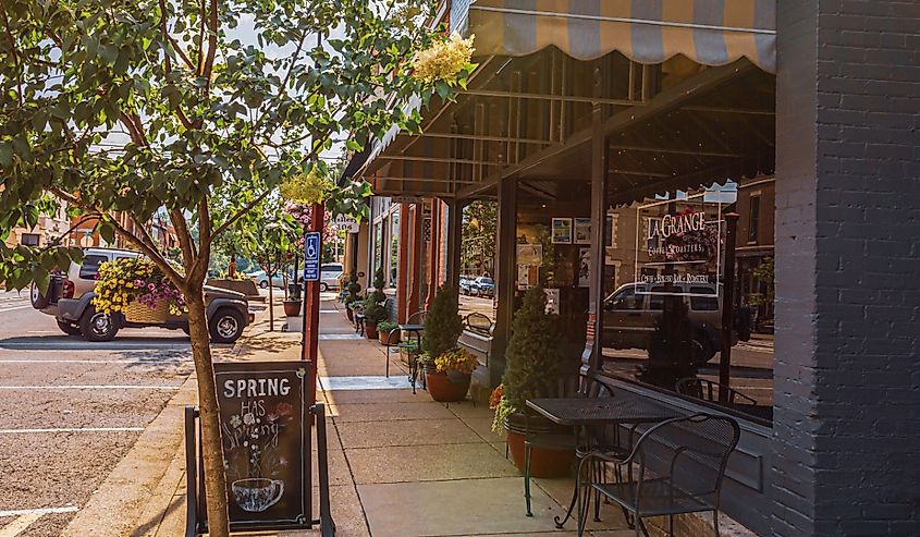 La Grange Coffee Roasters, a small bistro in downtown historic district of LaGrange.