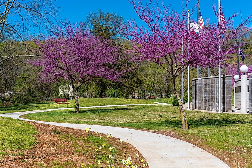 Hiking Trail at Bella Vista Lake Park, Northwest Arkansas.