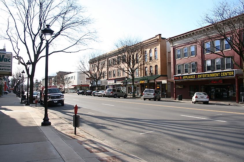 Main Street in Stroudsburg, Pennsylvania. 