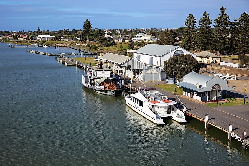 The Murray River in Goolwa, South Australia, Australia.