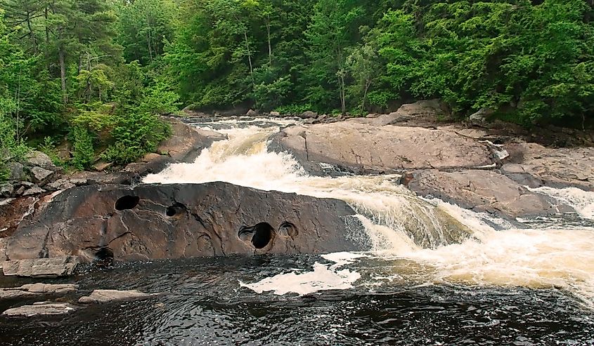 Raquette River along Stone Valley Trail, Colton, New York.