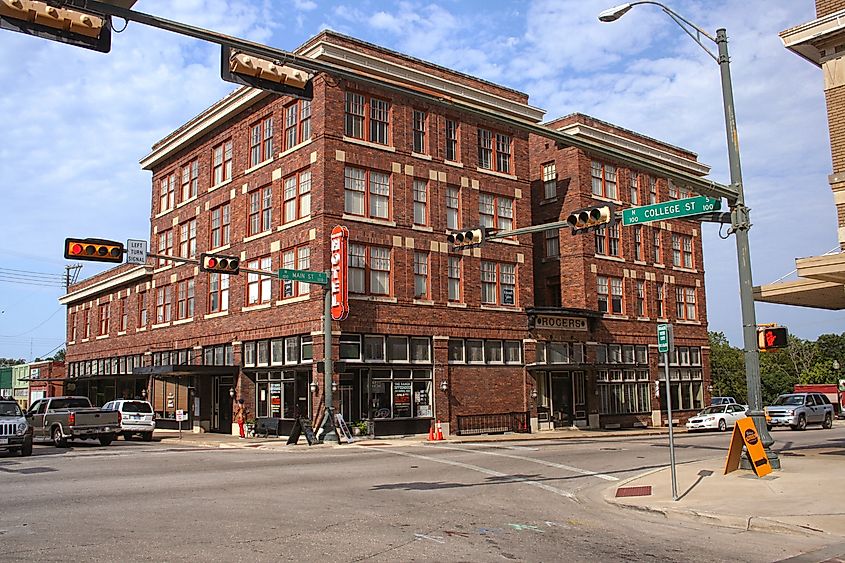 Historic Rogers Hotel located in downtown Waxahachie, Texas.