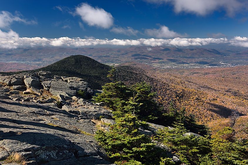 Mendon Peak in Coolidge State Forest near the town of Mendon