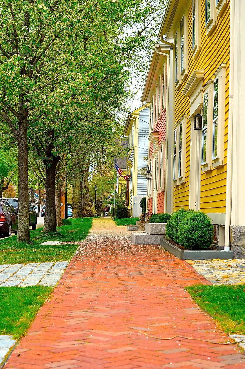 Main Street in Historic Wickford, Rhode Island.