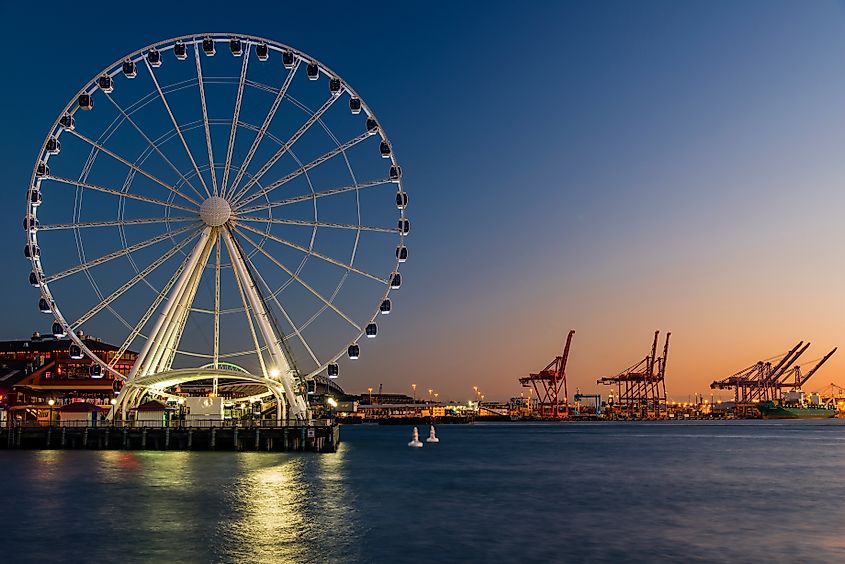 The Seattle Great Wheel in Seattle, Washington.