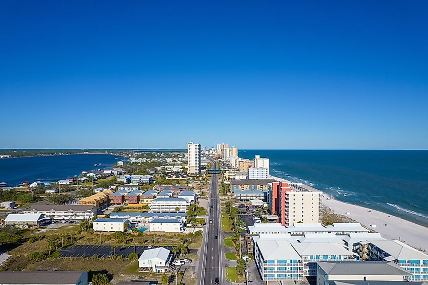 Gulf Shores, Alabama, beach in March.