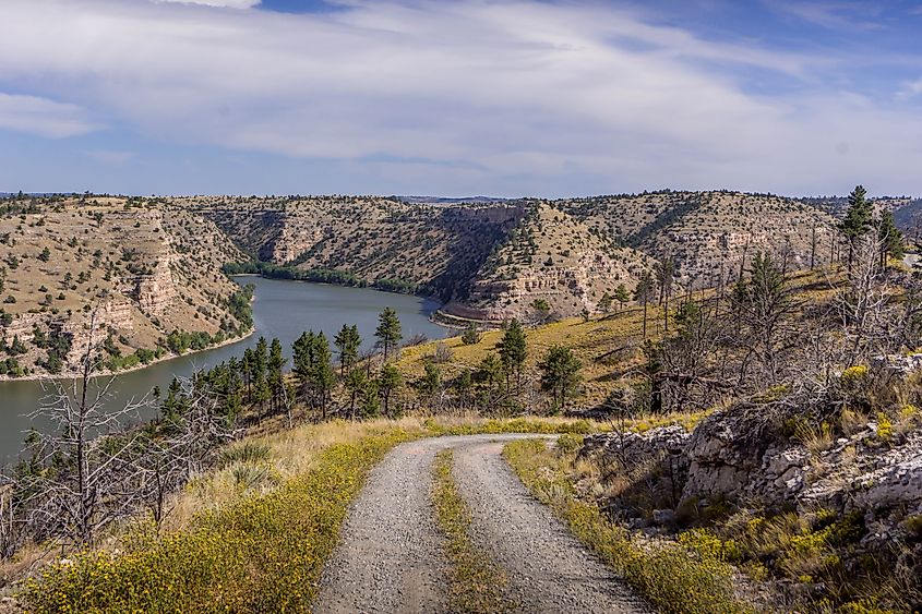 The enchanting landscape of the Guernsey State Park, Wyoming.