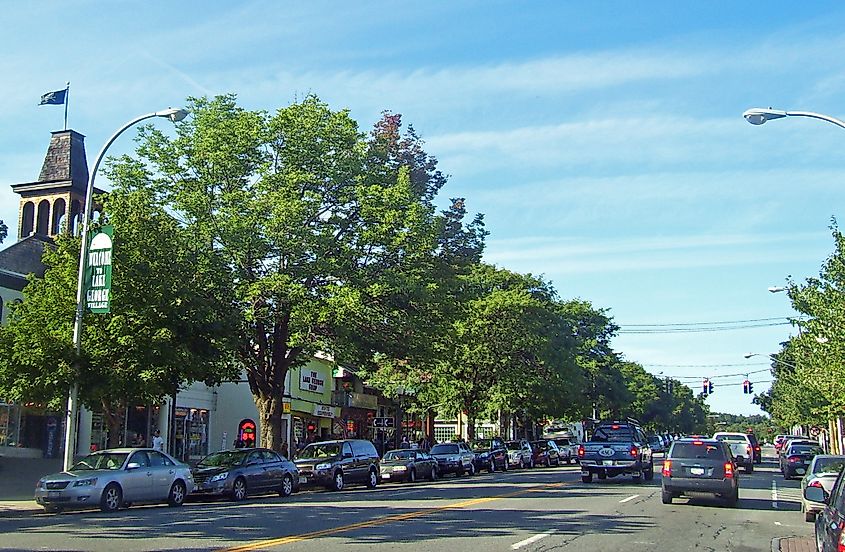 Downtown Lake George, New York.