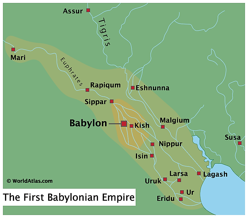 ancient babylon city map