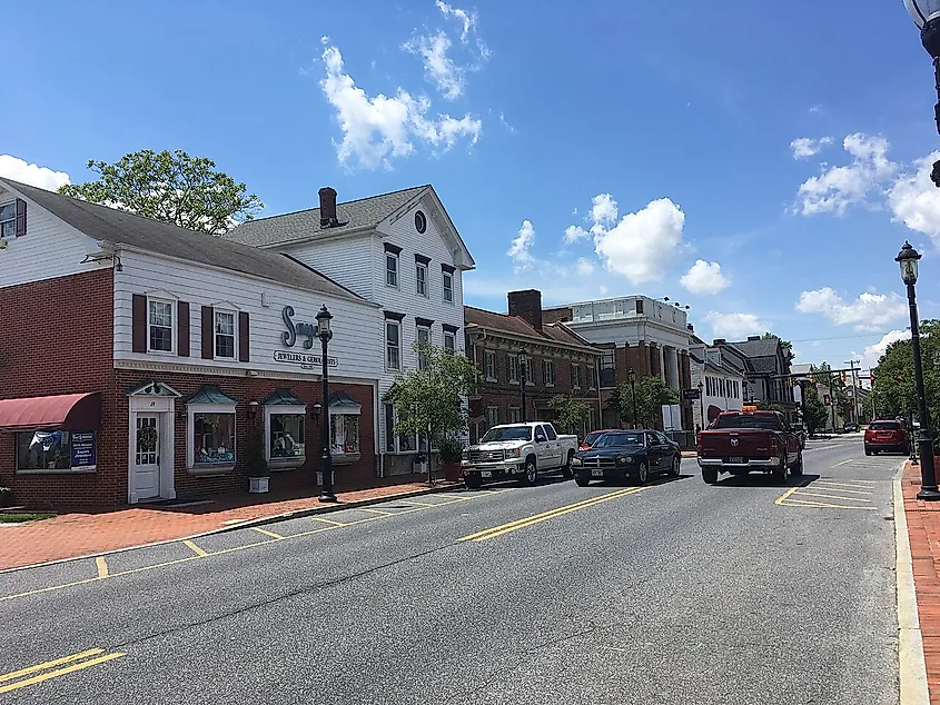 Main Street in Smyrna, Delaware. Image credit Dough4872, CC BY-SA 4.0, via Wikimedia Commons