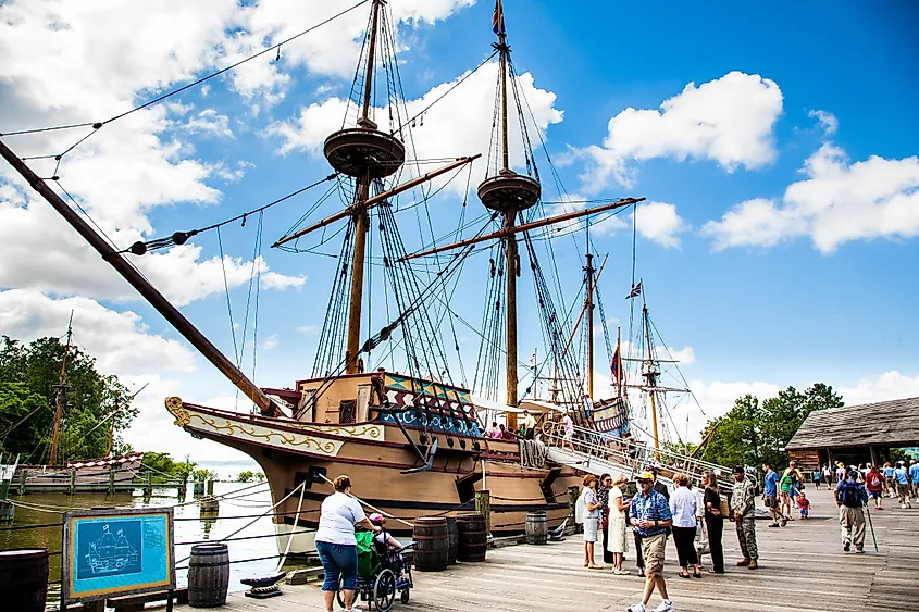 Replica of the Susan Constant, the first ship to land at Jamestown, Virginia.