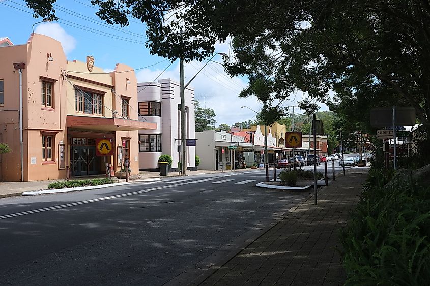 Street view in Bellingen, New South Wales