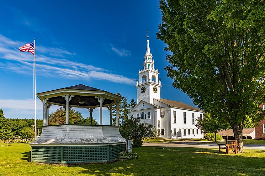 The scenic town of Hancock, New Hampshire.