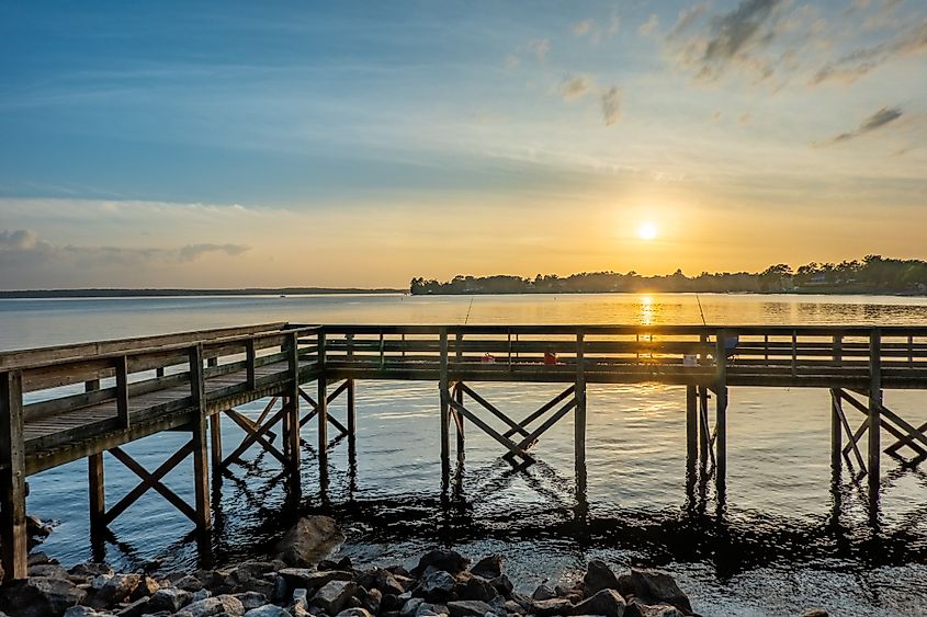 Sunset over Lake Murray, South Carolina.