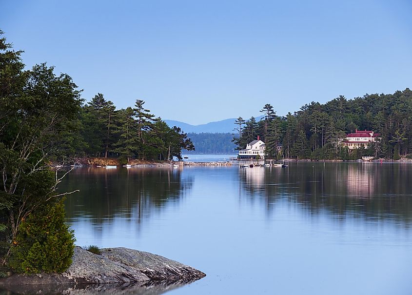 Seacoast village, Blue Hill, Maine, New England.