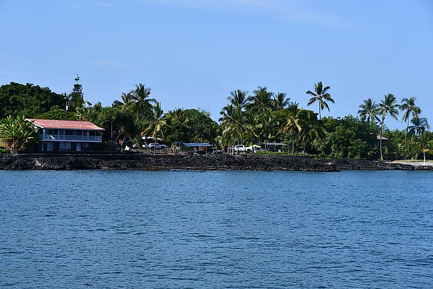 Kealakekua Bay State Historical Park at Captain Cook on the Big Island in Hawaii.