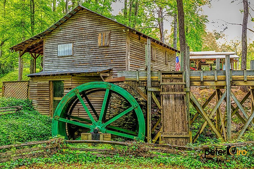 Timm's Mill in Pendleton, South Carolina, a historic watermill.