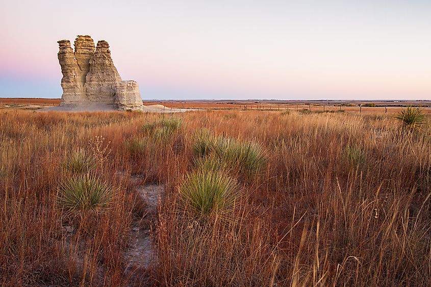 Castle Rock is part of the Smoky Hills chalk beds.