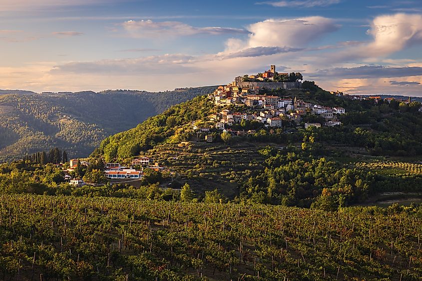 Motovun, Croatia, on a hilltop.