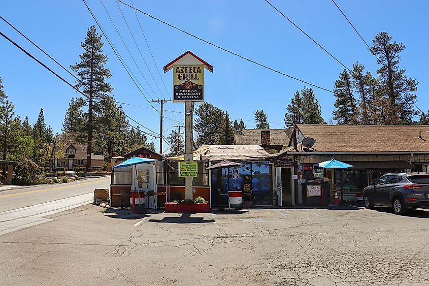 View of Big Bear Lake, California.