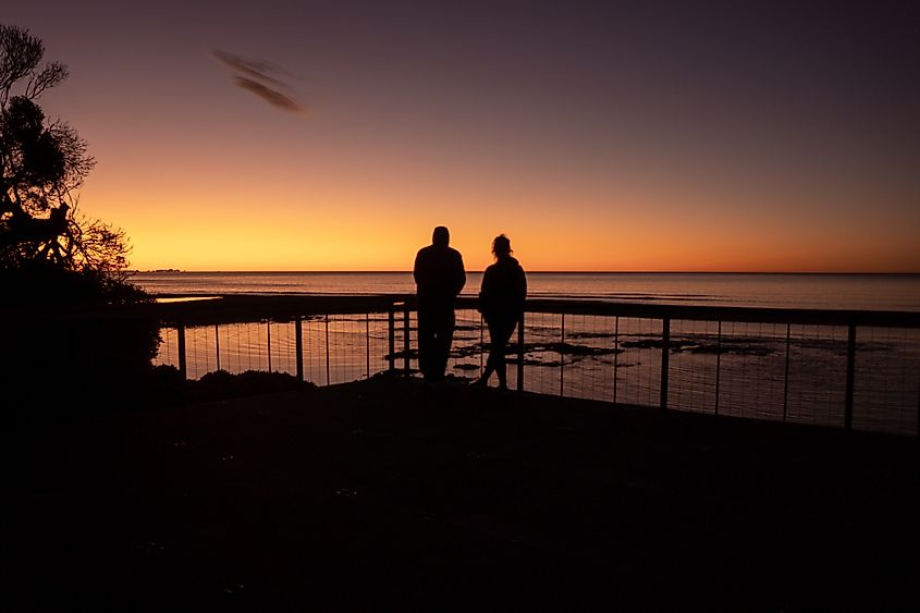 A viewing platform at Lillico Beach in Tasmania.