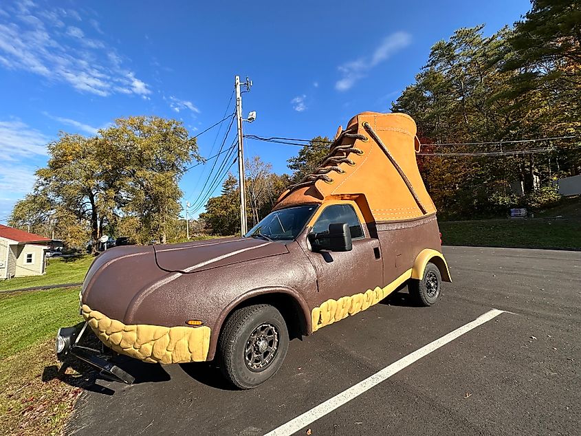 LL Bean Boot Shaped Truck in Freeport , Maine