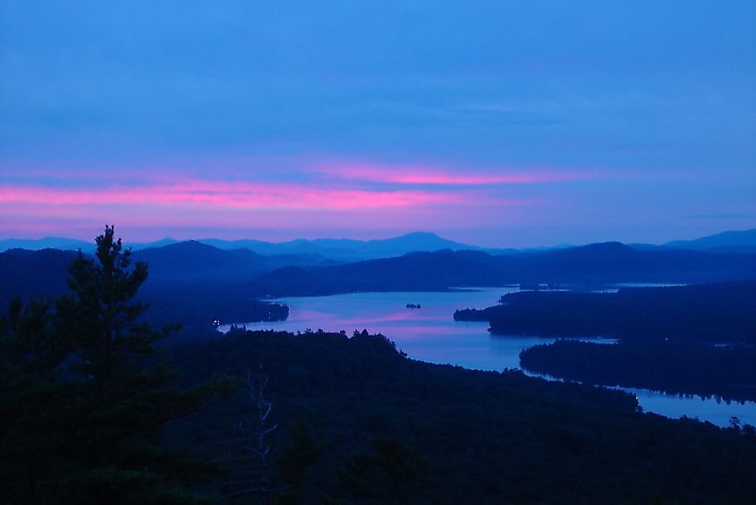  View of Fourth Lake from Bald Mountain