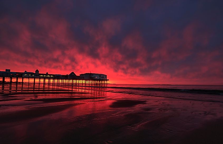 The pier at Old Orchard Beach, Maine.