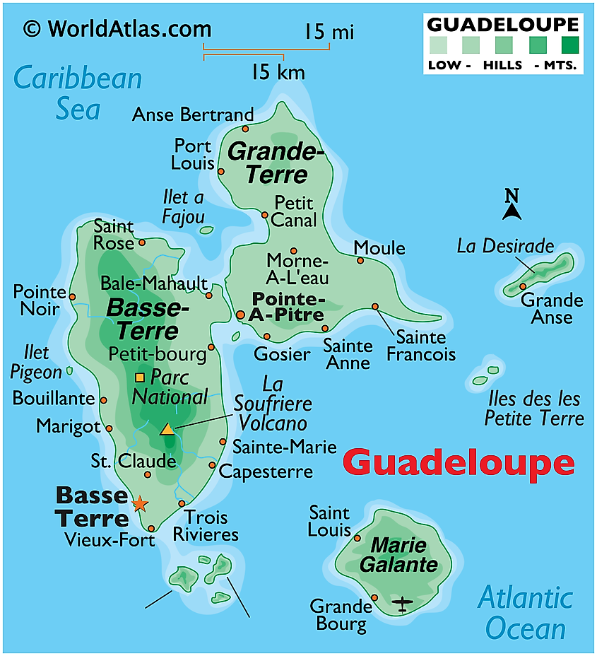 Saint Marie Island Caribbean Map Guadeloupe Maps & Facts - World Atlas