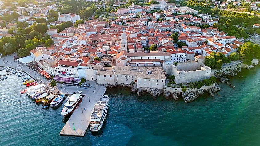 Aerial view of Krk
