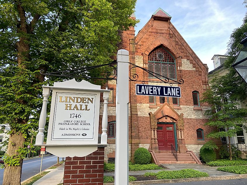 A historical building in Lititz, Pennsylvania.