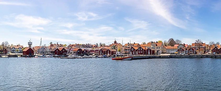 View of Öregrund in Sweden.
