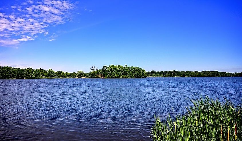 Lake Assunpink and the surrounding wildlife area not far from Trenton, New Jersey.