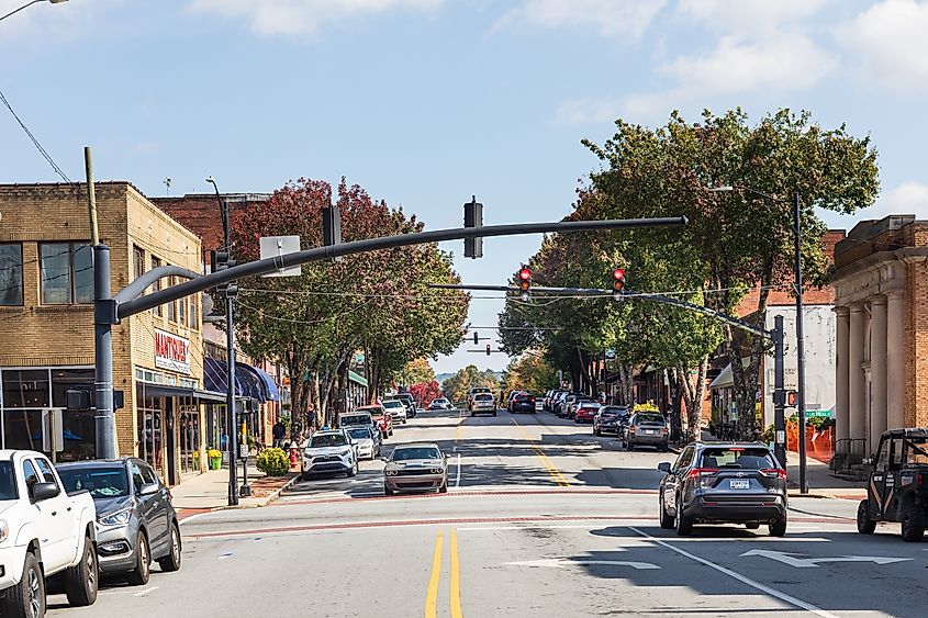 Downtown in Brevard, North Carolina