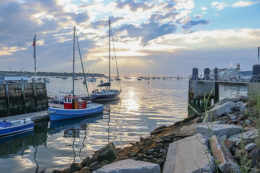 The harbor in Rockland, Maine.