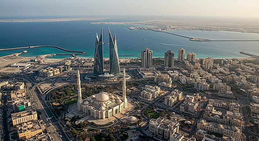 The cityscape of Manama in Bahrain.