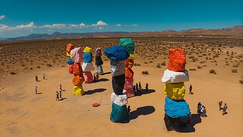 7 Magic Mountains - public art.