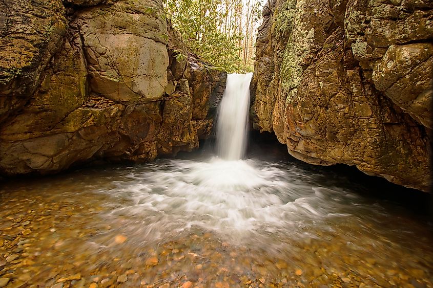 Blue Hole Falls in Elizabethton, Tennessee