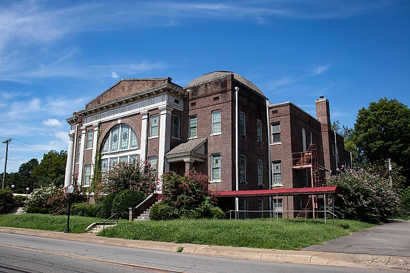 The First Presbyterian Church in Clarksville, Arkansas.