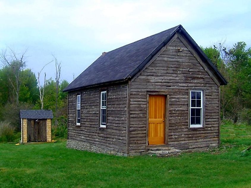 Grenadier Island Schoolhouse in Cape Vincent, New York.