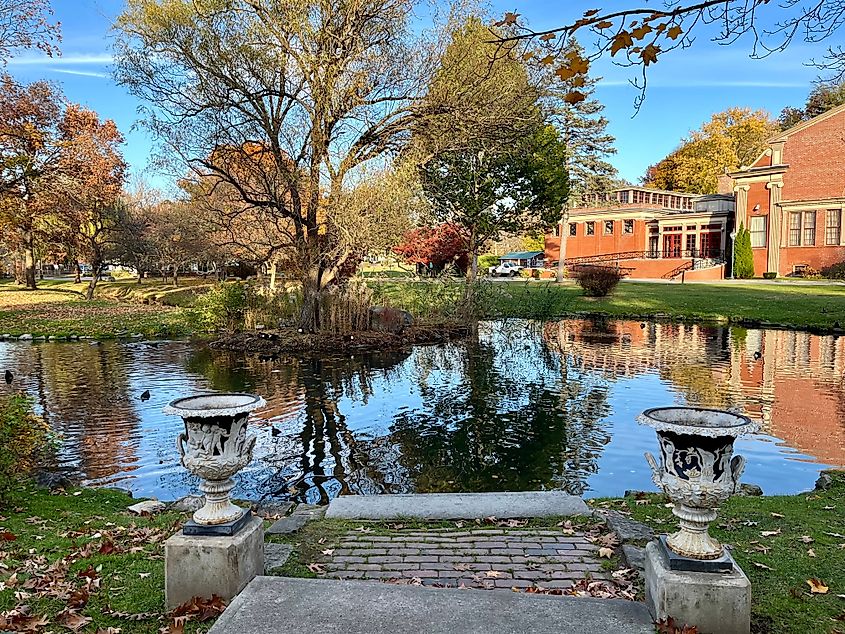 Historic Congress Park in Saratoga Springs, New York